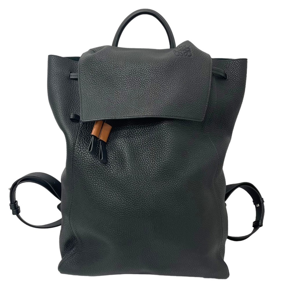 Loewe Drawstring Leather Backpack Black - image 1